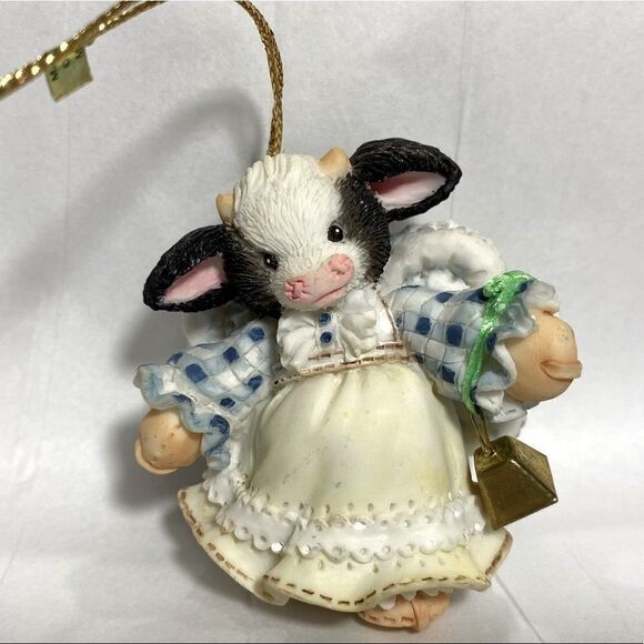 Mary’s Moo Moos 1994 Cow Angel Christmas Ornament with Bell - Picture 1 of 3